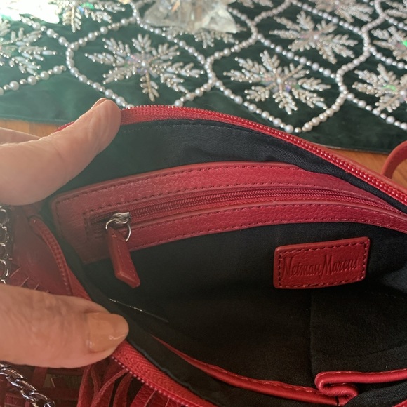 Neiman Marcus Fringe Leather Crossbody - Picture 6 of 10
